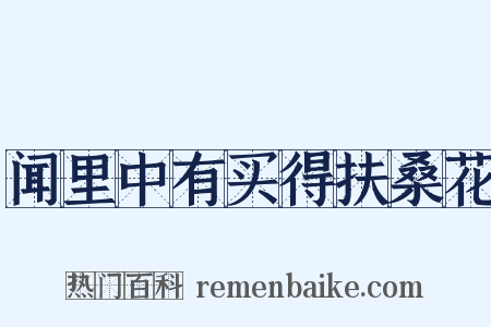 闻里中有买得扶桑花是什么意思的图片